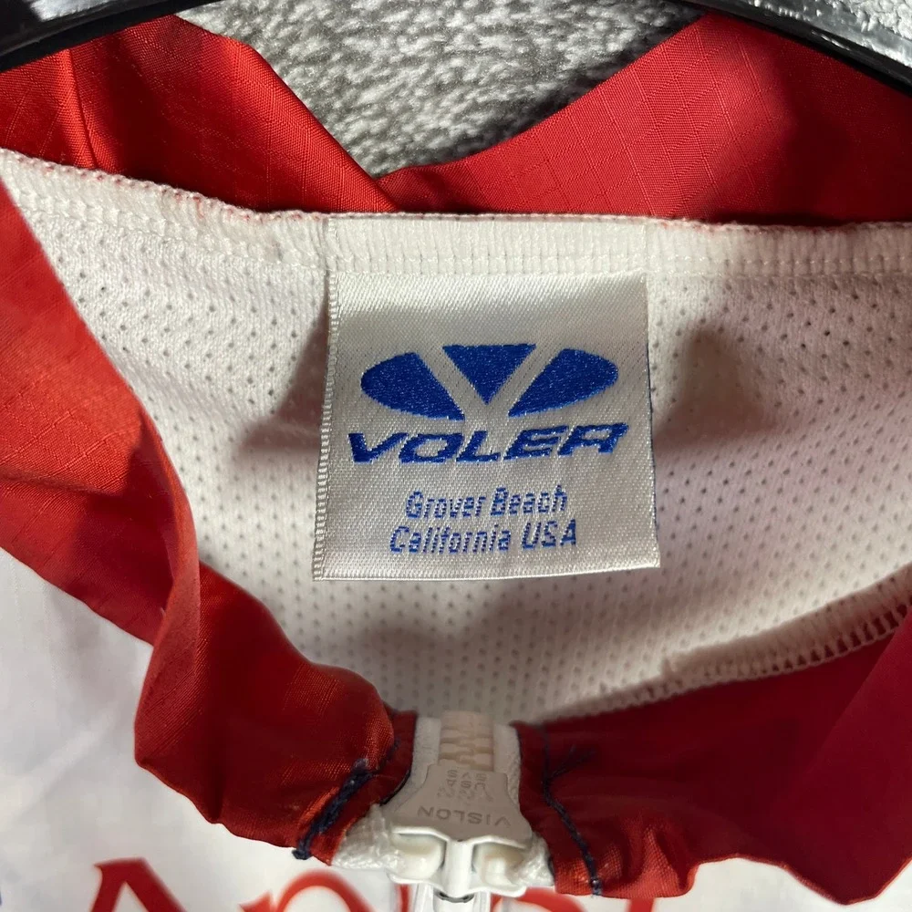 Voler Apple Physical Therapy Cycling Vest Mens XL White Blue Mountain Full Zip